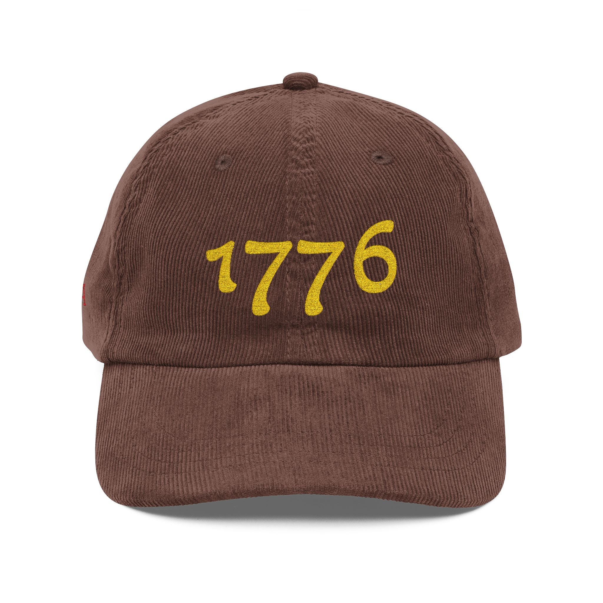 Classic 1776 Freedom USA - Vintage Embroidered Corduroy Baseball Cap