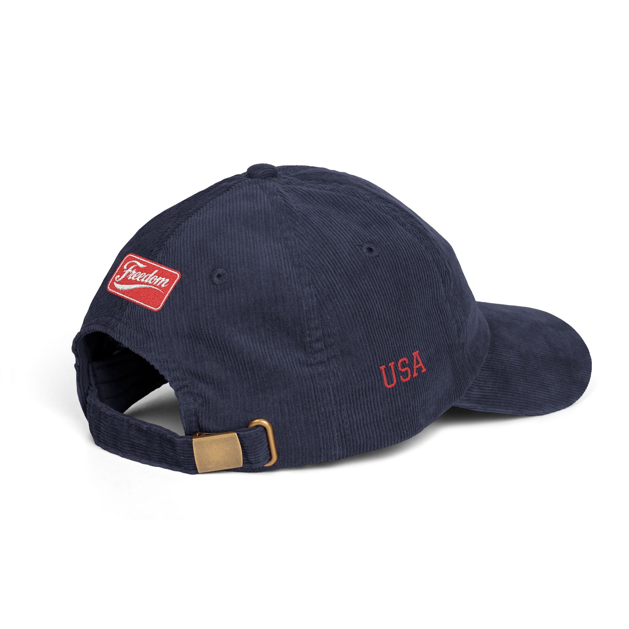 Classic 1776 Freedom USA - Vintage Embroidered Corduroy Baseball Cap