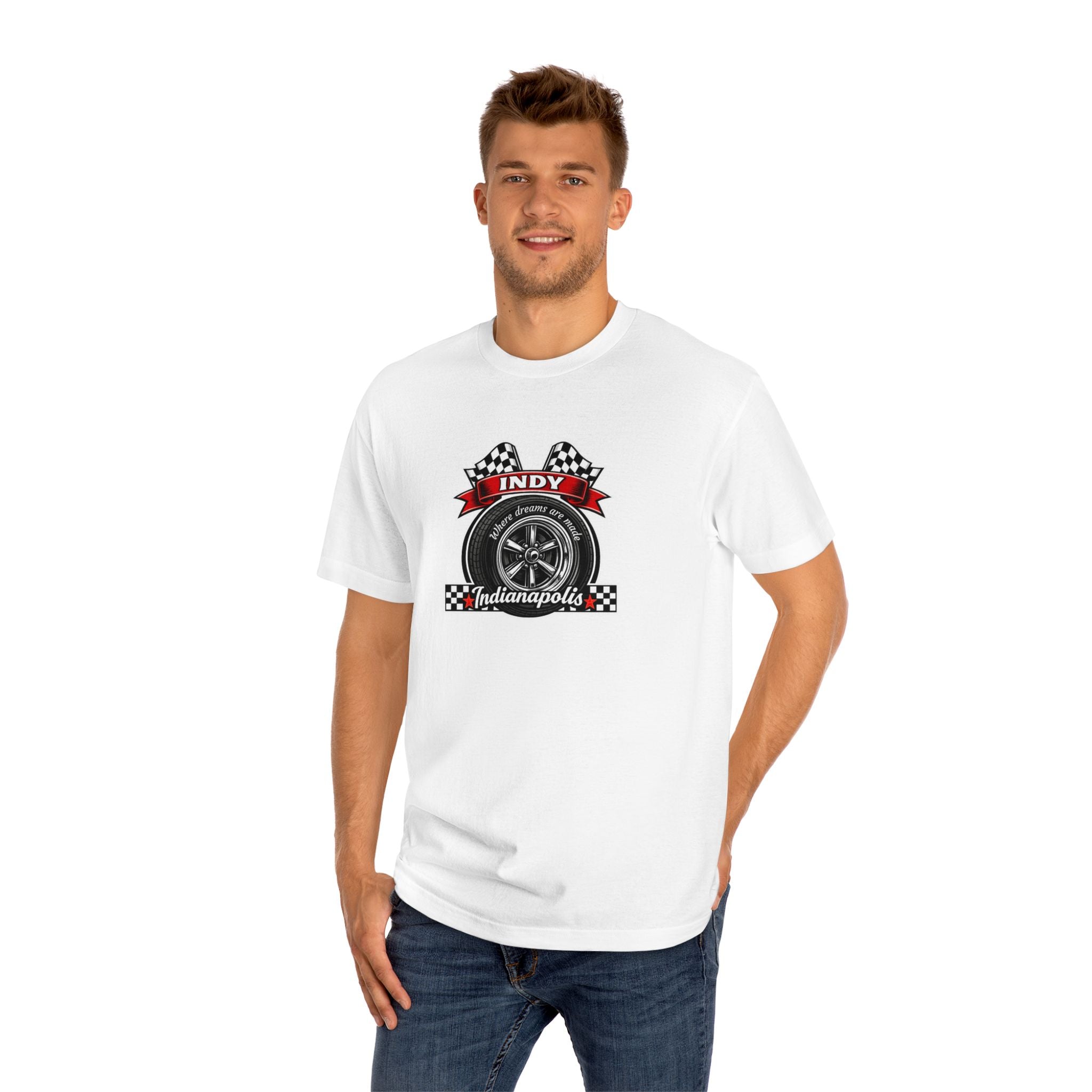 Indy Racing Wheel Tee — Indianapolis Motor Racing Vintage Graphic