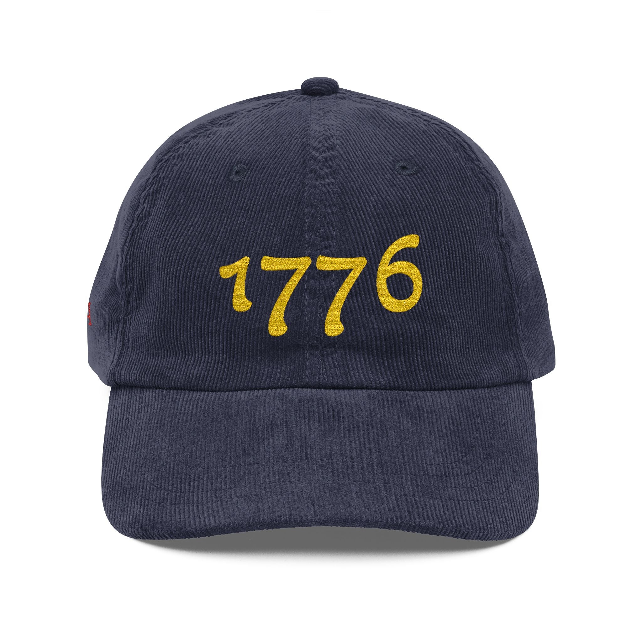 Classic 1776 Freedom USA - Vintage Embroidered Corduroy Baseball Cap