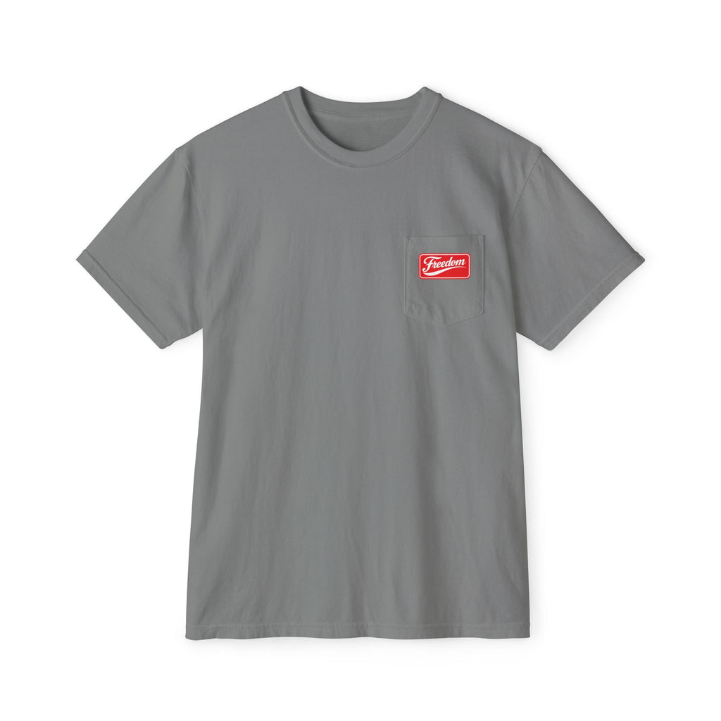 Freedom Pocket T-Shirt — Vintage Red Logo Tee