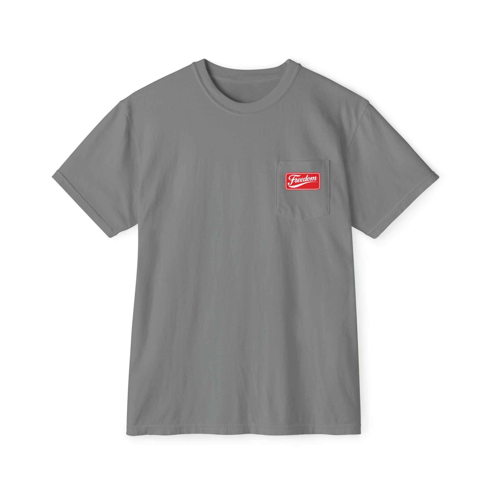 Freedom Pocket T-Shirt — Vintage Red Logo Tee