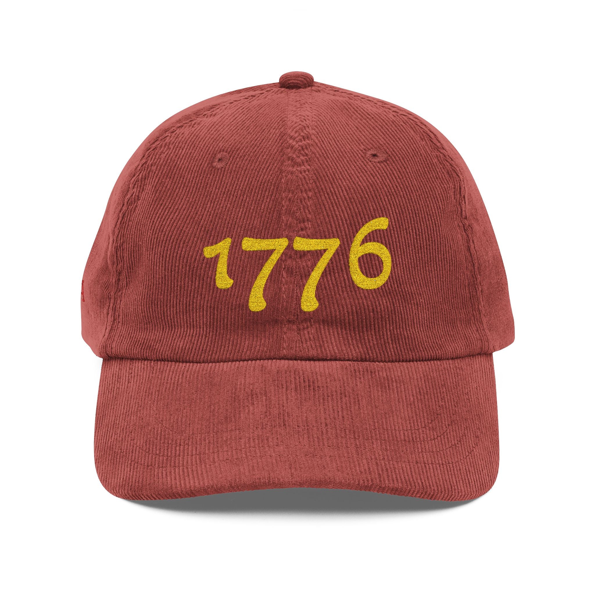 Classic 1776 Freedom USA - Vintage Embroidered Corduroy Baseball Cap