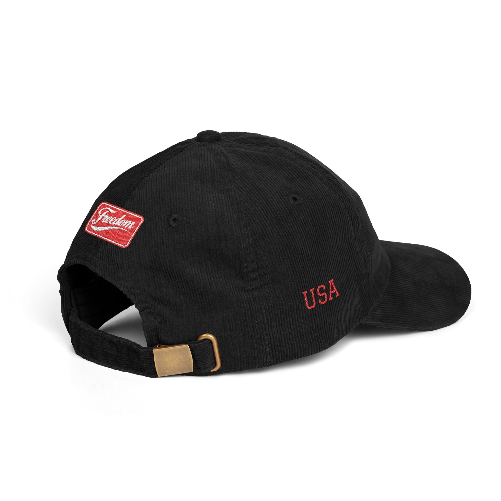 Classic 1776 Freedom USA - Vintage Embroidered Corduroy Baseball Cap