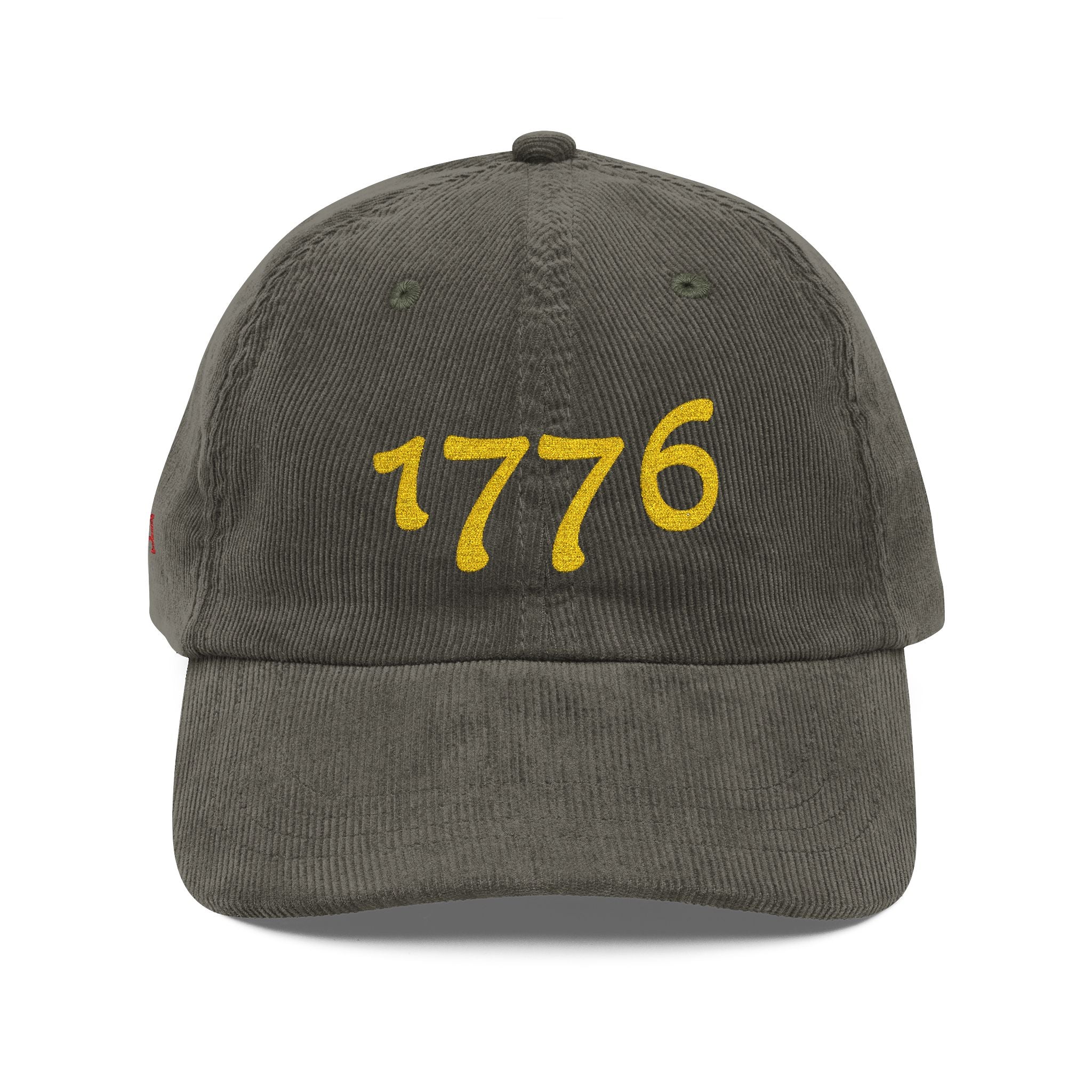 Classic 1776 Freedom USA - Vintage Embroidered Corduroy Baseball Cap